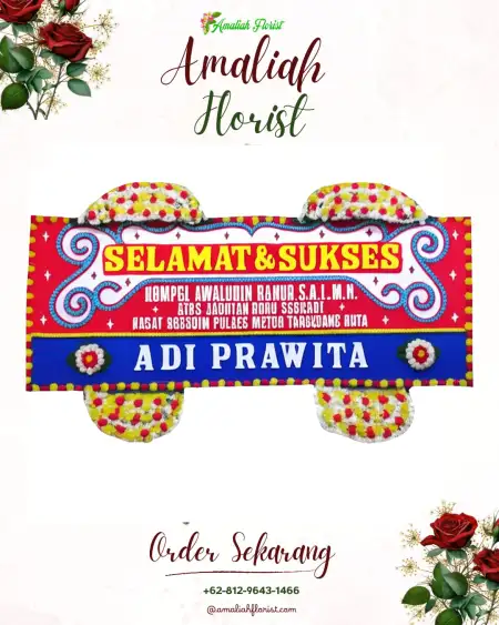 Papan Bunga Ucapan Selamat Jajar Tunggal